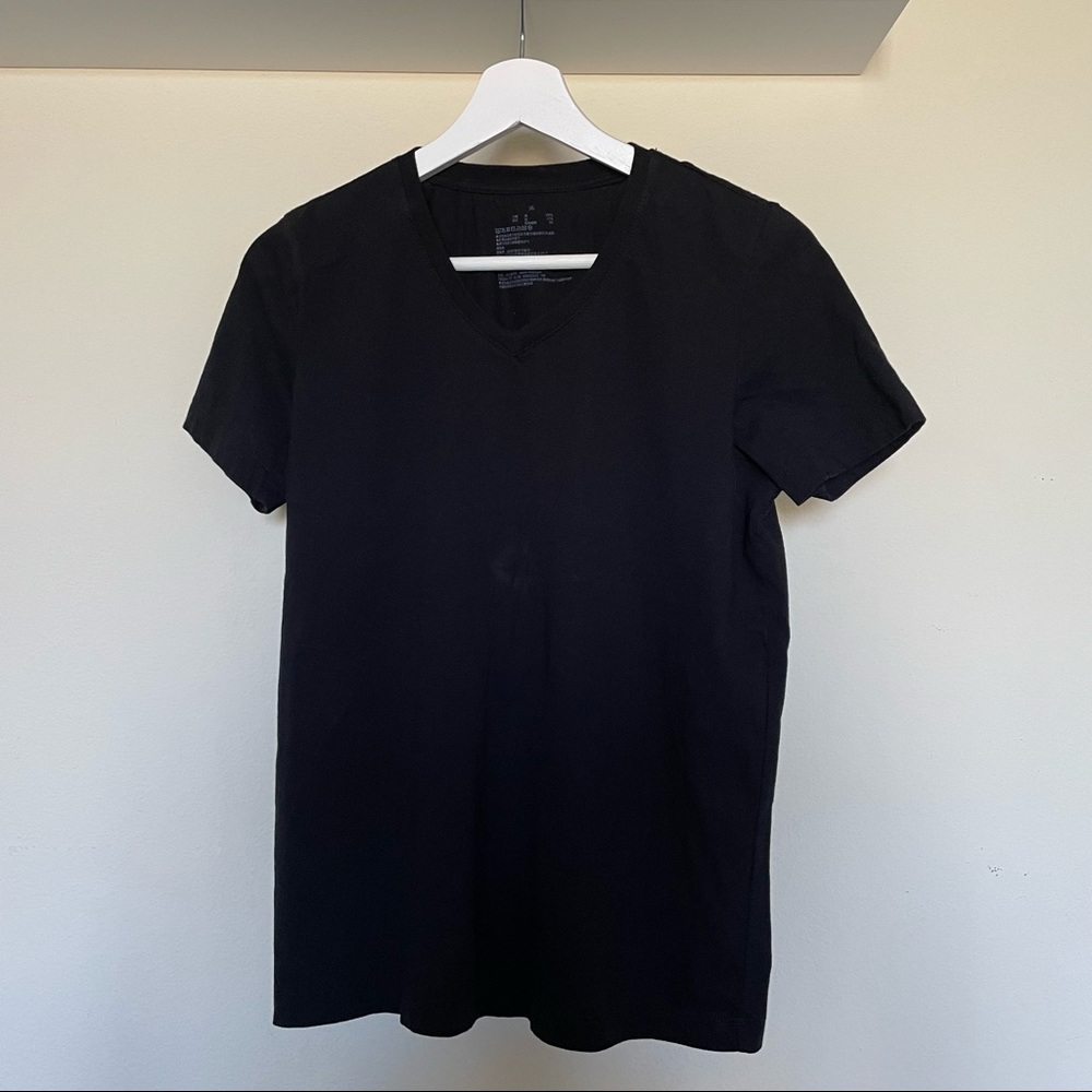 Black Muji V-Neck Tee